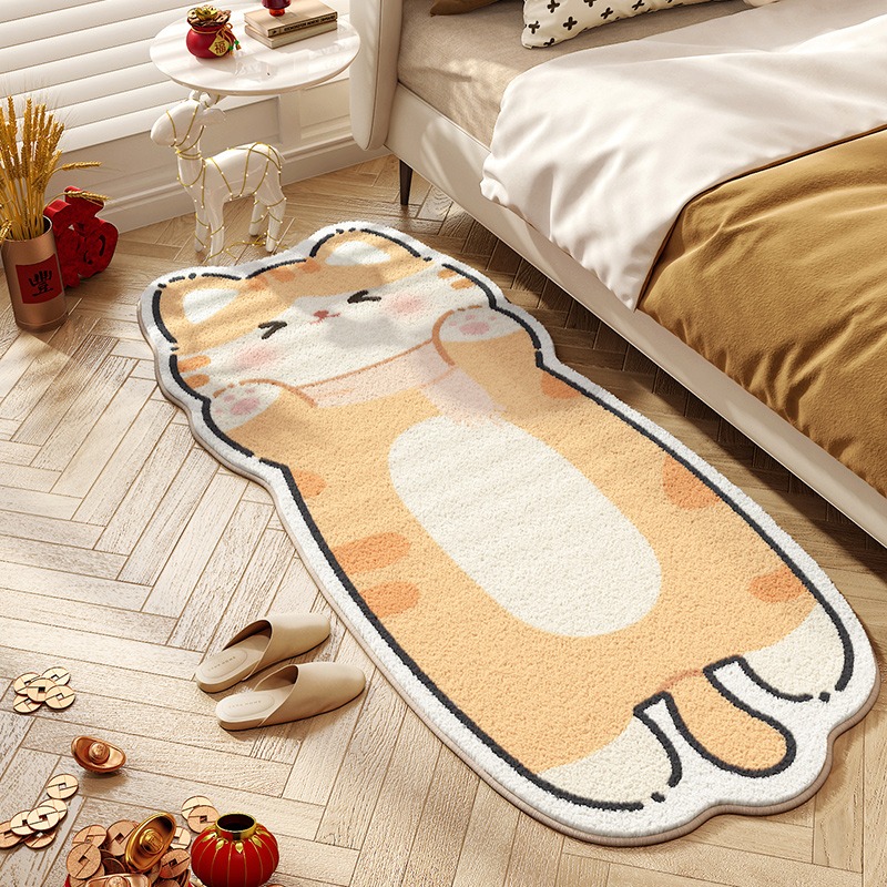 Home Decor Online Free - Niedlicher Katzen-Teppich Schlafzimmer Bettvorleger Bodenmatte Läufer