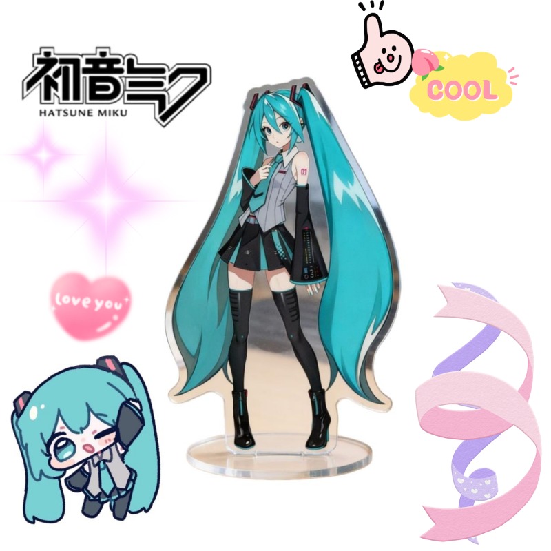 Home Decor Tv - Hatsune Miku 10cm Acryl-Ständer Niedlicher Anime-Charakter