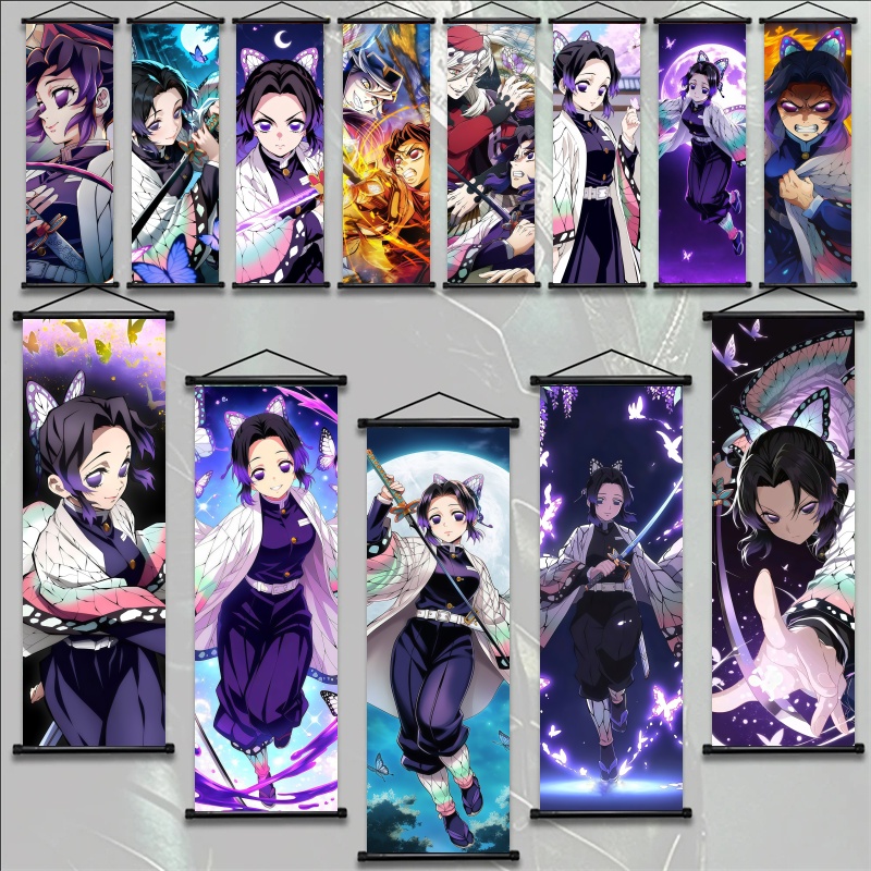 Home Decor Mod - Shinobu Kocho Demon Slayer Kunststoff-Wandbehang, Anime-Wandkunst