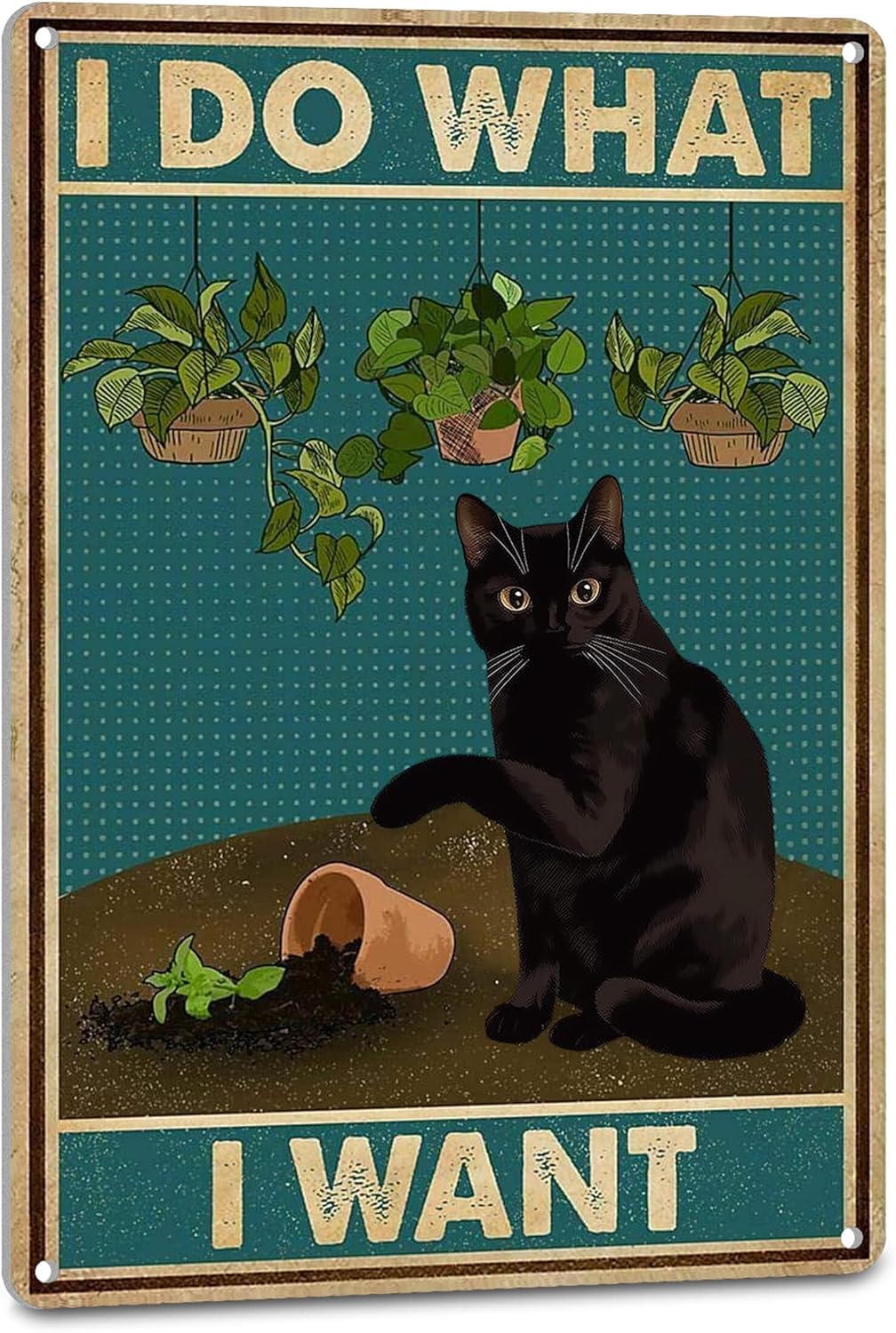 Home Decor Hippie - Hippie-Deko mit schwarzer Katze, niedliche Poster