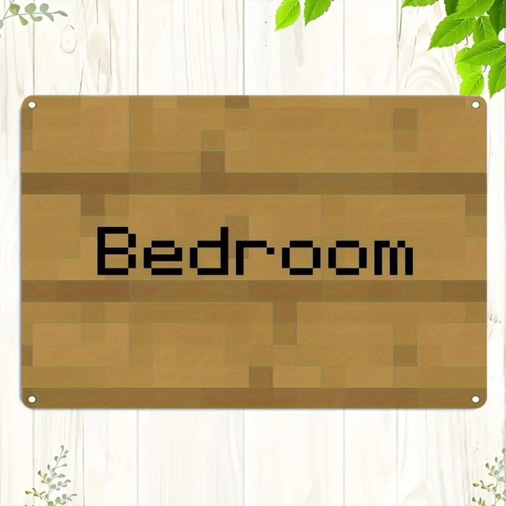 Home Decor Trends - Vintage Pixel Art Schlafzimmerschild – 20,3
