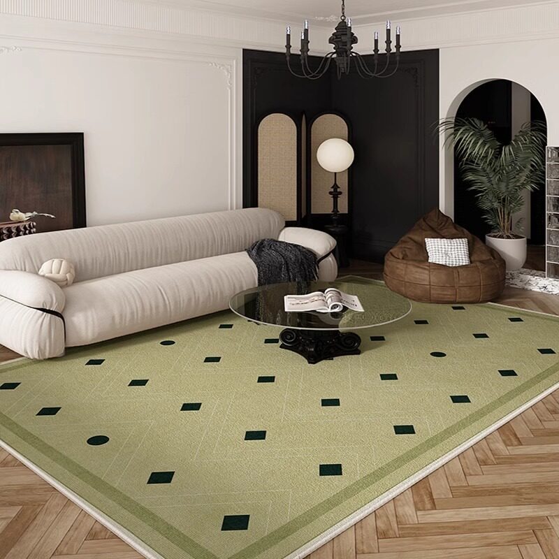 Home Decor Ig - Klassischer Diamantmuster-Wohnzimmerteppich, großer Flächenteppich, Couchtisch-Plüschmatte, Vintage