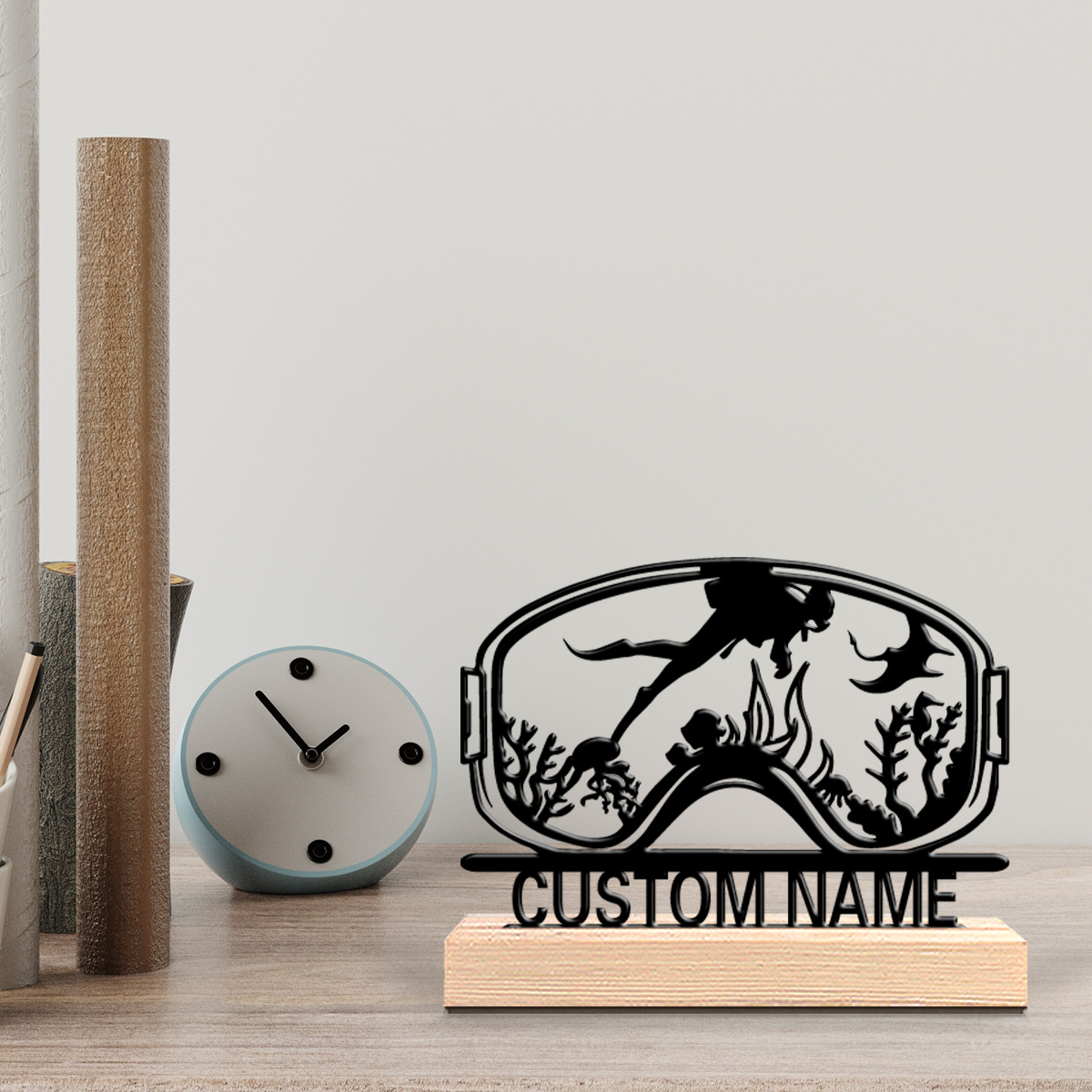 Home Decor Mod - 1 Stück Niedliche Personalisierte Taucher-Wanddekoration mit