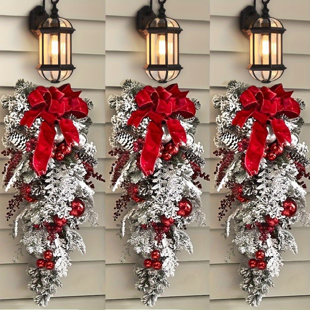 Home Decor Trends 2025 - Neueste Upside-Down-Weihnachtsbaumdekoration 2022, Türbehang-Ornament, Gartendekoration für