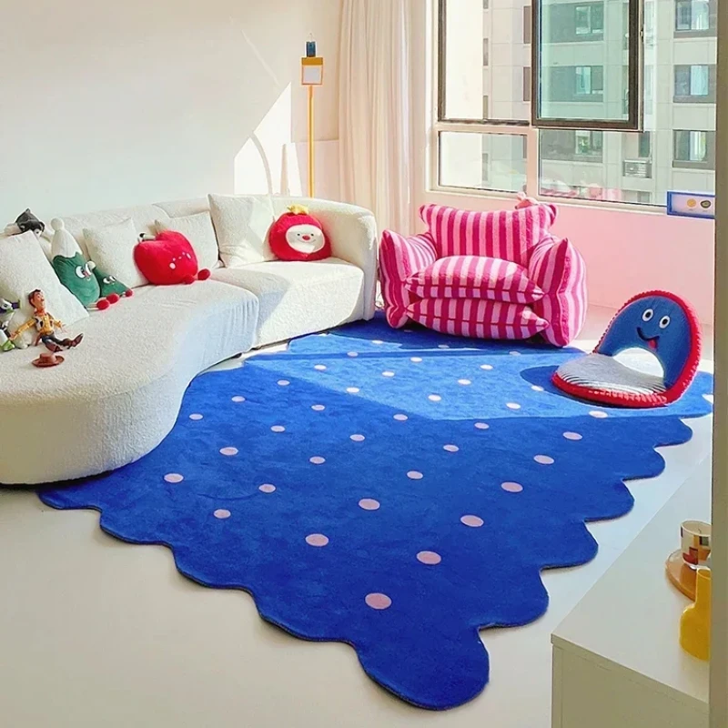 Home Decor Ig - Klein blau großflächige wohnzimmer teppiche unregelmäßiger