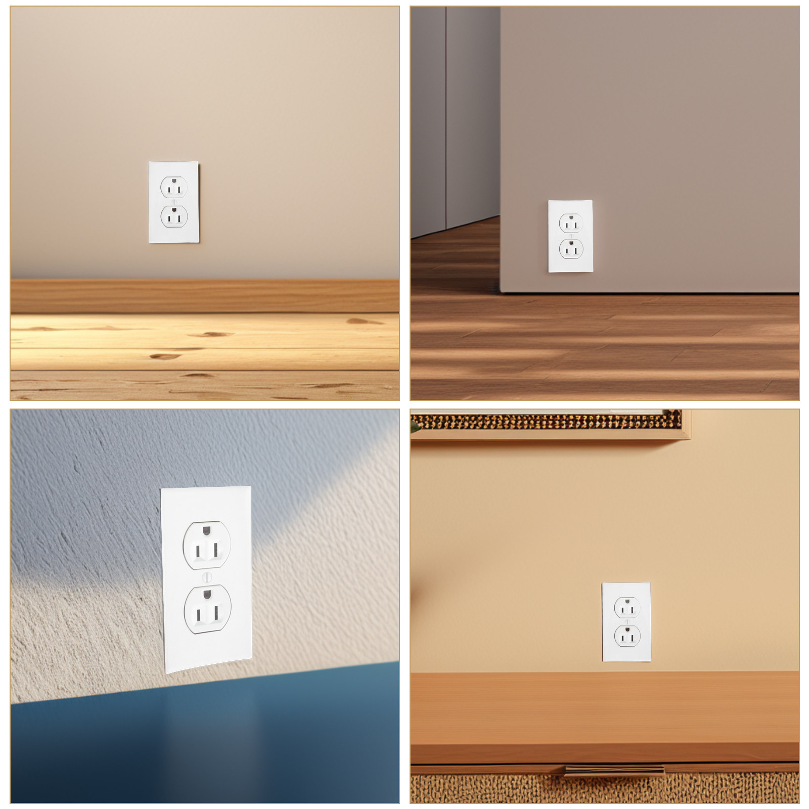 Home Decor Outlet - 20 Stück Lustige Steckdosen-Aufkleber, Simulierte Steckdosenabdeckungen