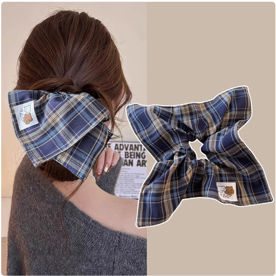 Home Decor Trends 2025 - 2025 Fashion Square Plaid Scrunchie Frauen