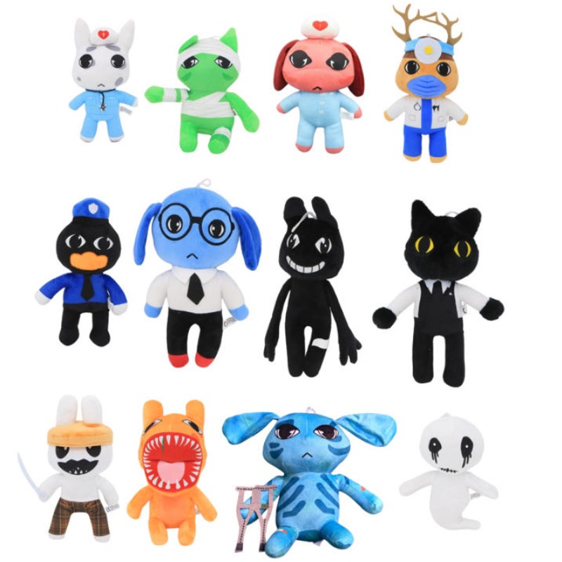 Home Decor Mod - Horror-Spiel Tierklinik Plüschpuppen, Weiche Kuschelige Cartoon-Figur,