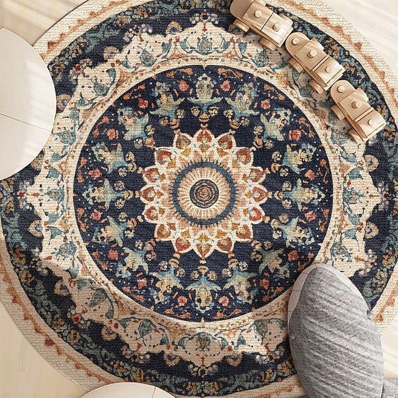 Home Decor Ig - Runde Mandala-Teppiche im ethnischen Stil für