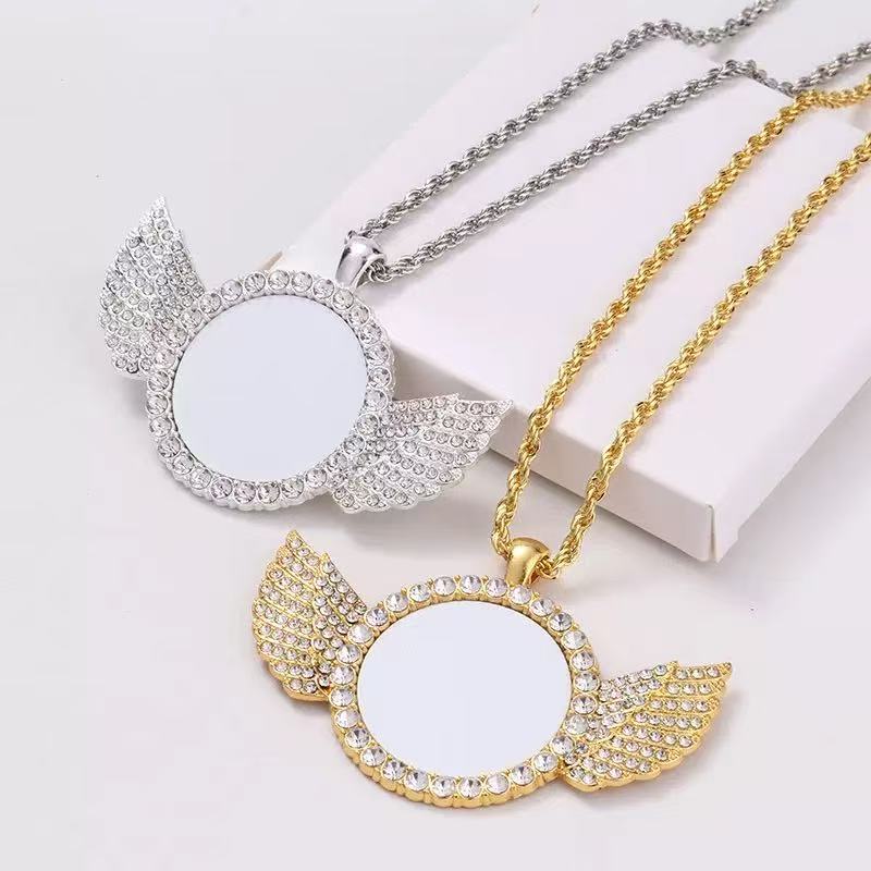 Home Decor Kit - Personalisiertes komplettes Halsketten-Set, bedruckbare Engelsflügel-Halskette, Heimdekoration
