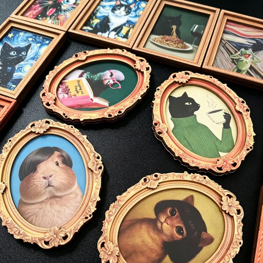 Home Decor Trends - Niedlicher Katzen-Kühlschrankmagnet - Entzückendes Schwarz-Weiß-Katzen-Design, Perfekt