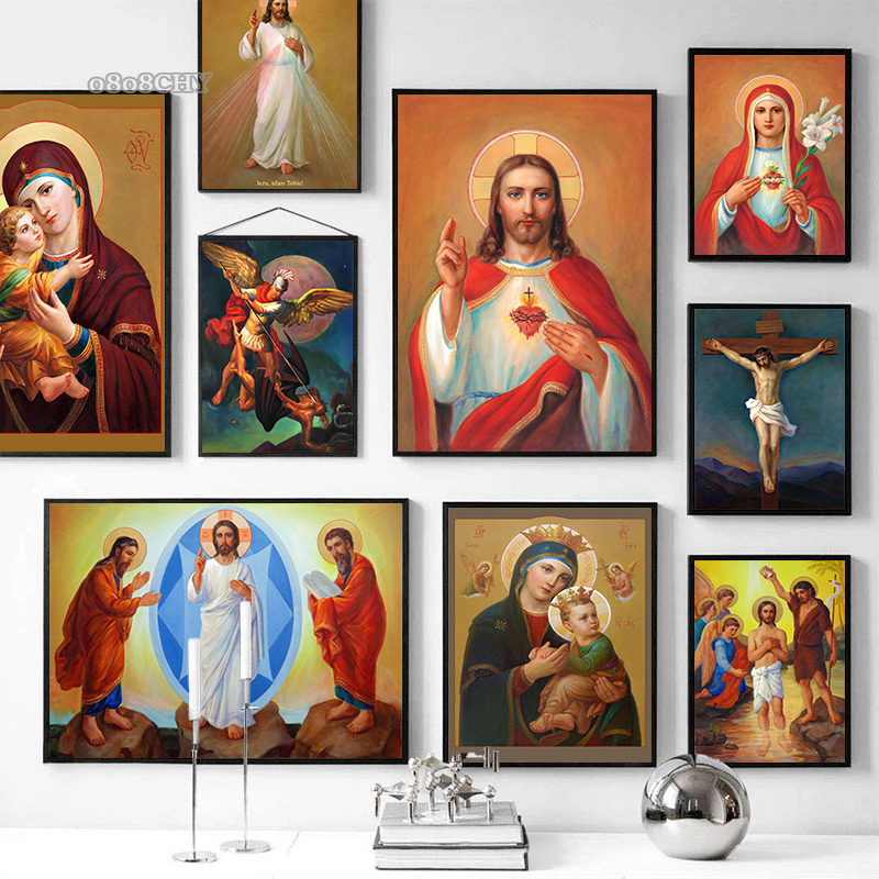 Home Decor Jesus - Katholische Kunst, Heilige Mutter Gottes, Jesus