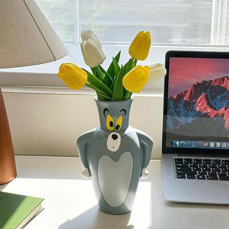 Home Decor Flowers - Cartoon Tom und Jerry Neue Vasen-Ornamente