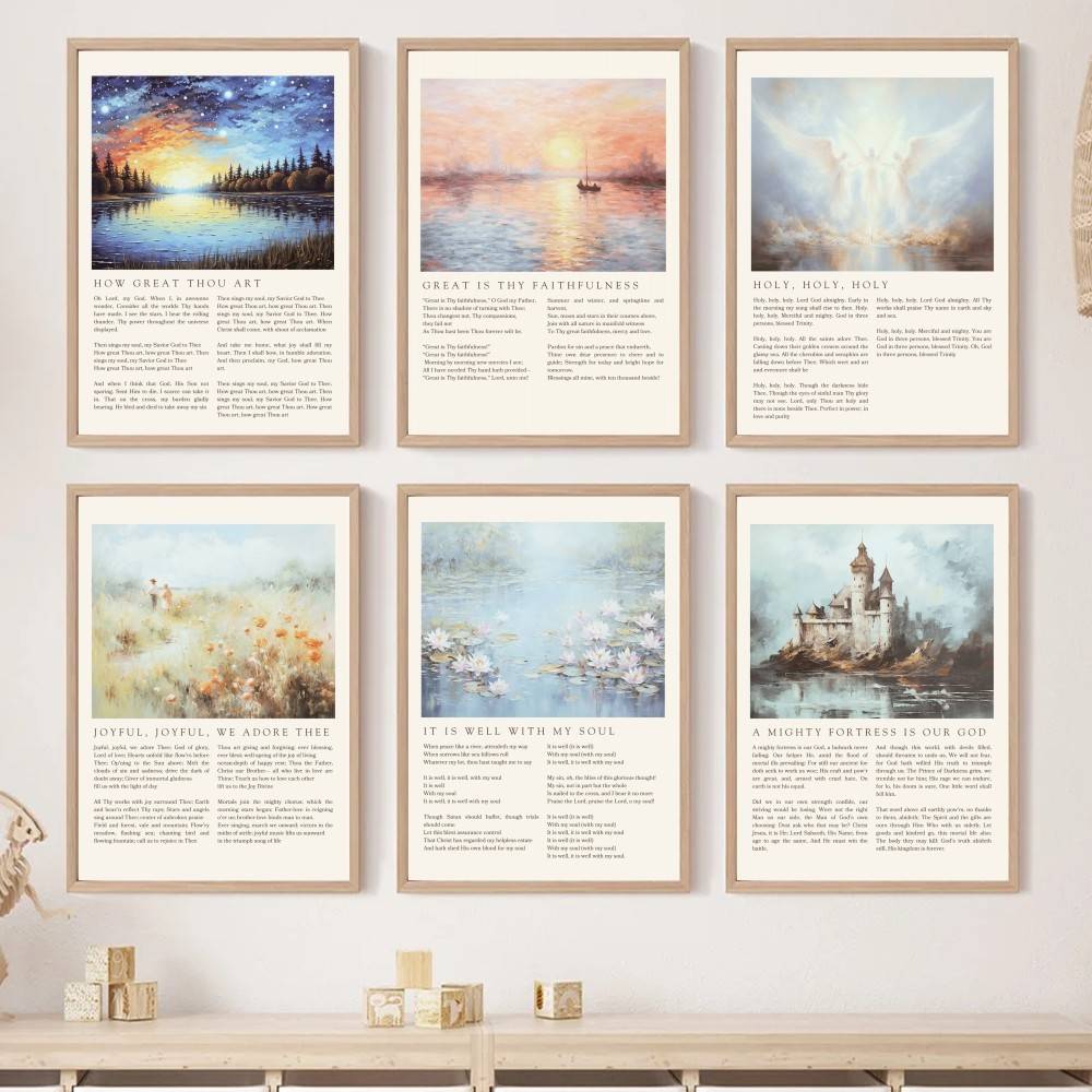 Home Decor How To - Christliches Hymnen-Poster: Amazing Grace, Old Rugged