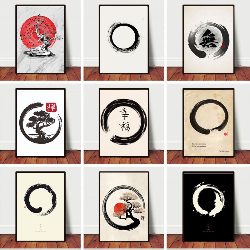 Zen Enso Kreis, Kunstwerk im j – Home Decor Zen Style Bewertung und Preis
