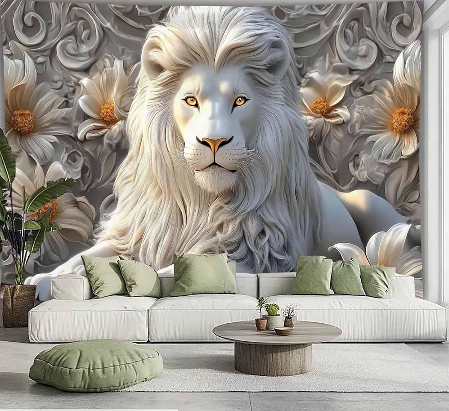 Cooler weißer Löwe, Wandteppic – Home Decor Hippie Bewertung und Preis