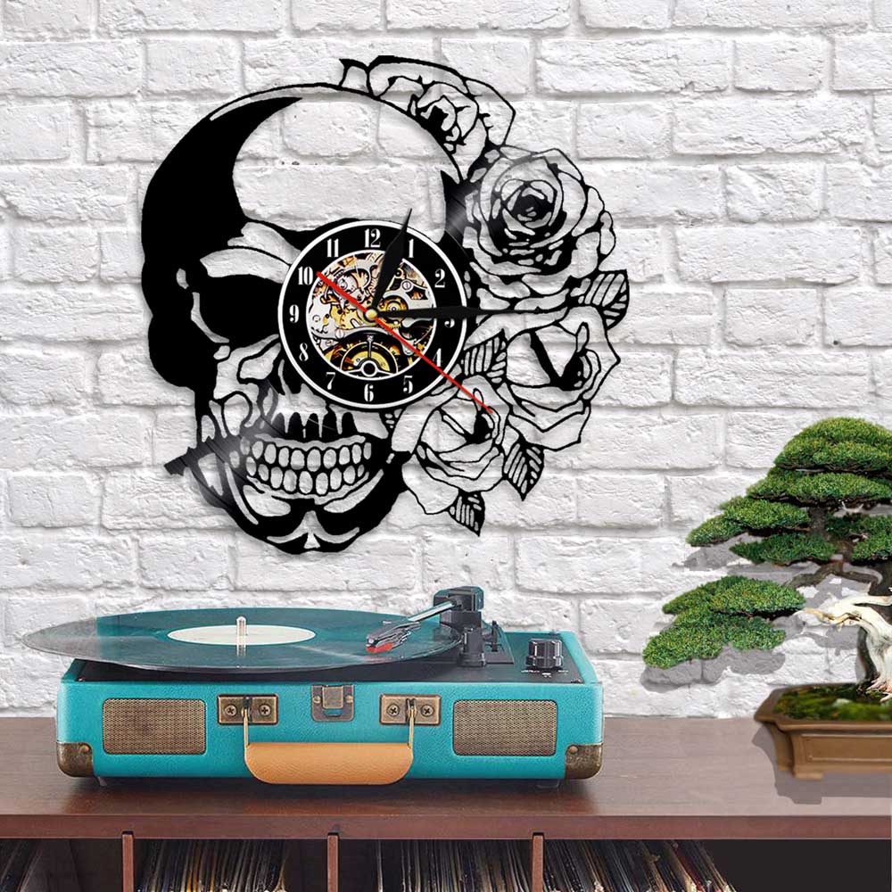 Hippie Schädel Mit Rose Kunst  – Home Decor Hippie Bewertung und Preis