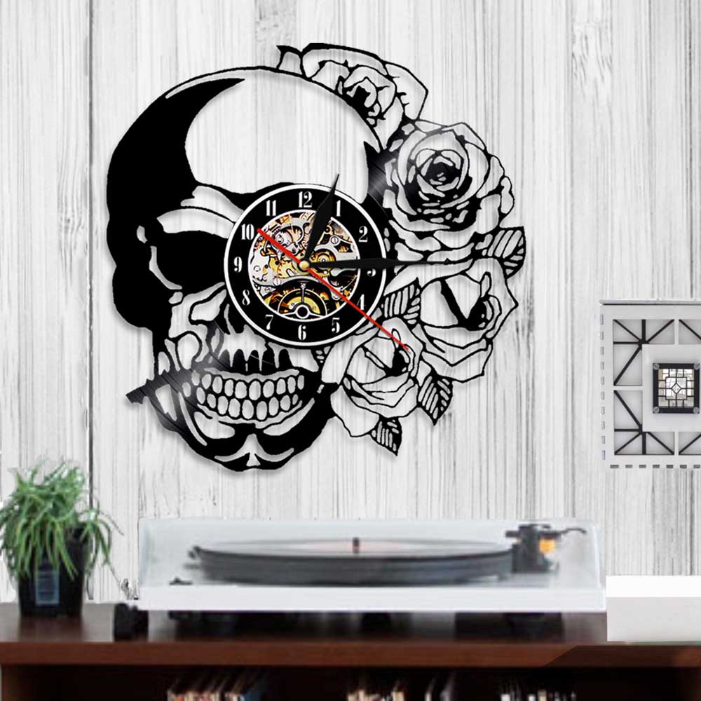 Hippie Schädel Mit Rose Kunst  – Home Decor Hippie Bewertung und Preis