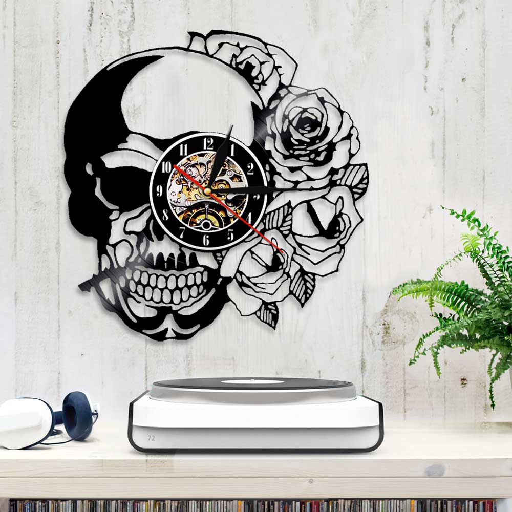 Hippie Schädel Mit Rose Kunst  – Home Decor Hippie Bewertung und Preis