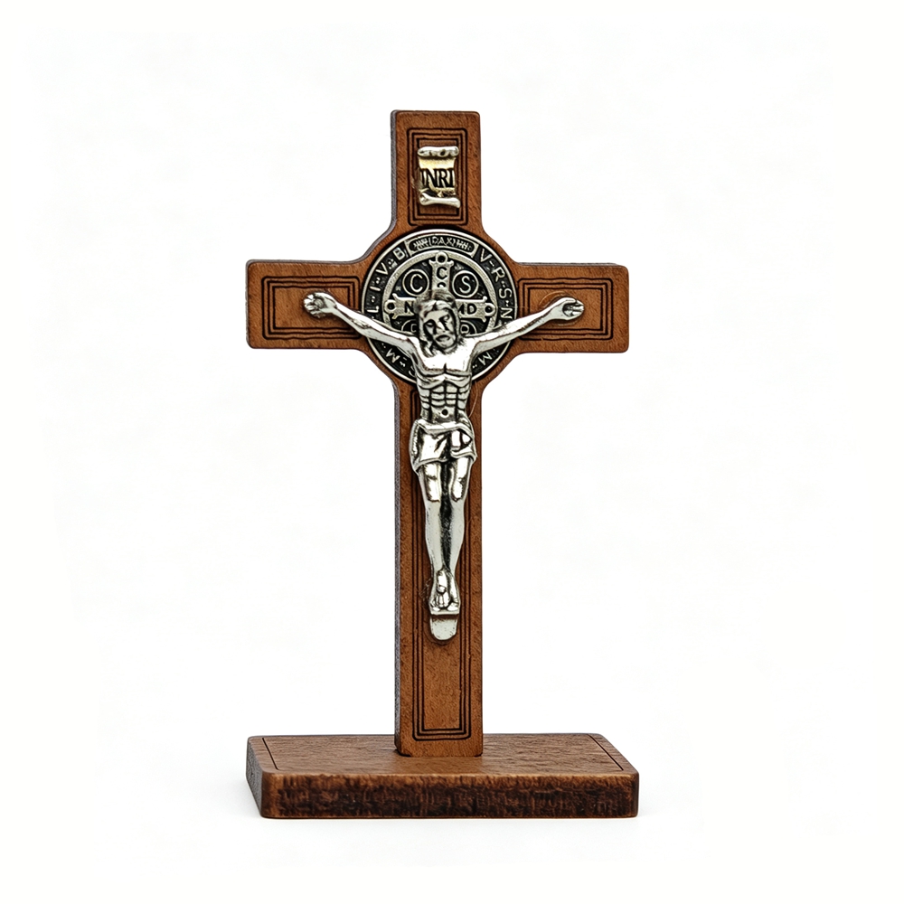 St. Benedikt Stehendes Kruzifi – Home Decor Jesus Bewertung und Preis
