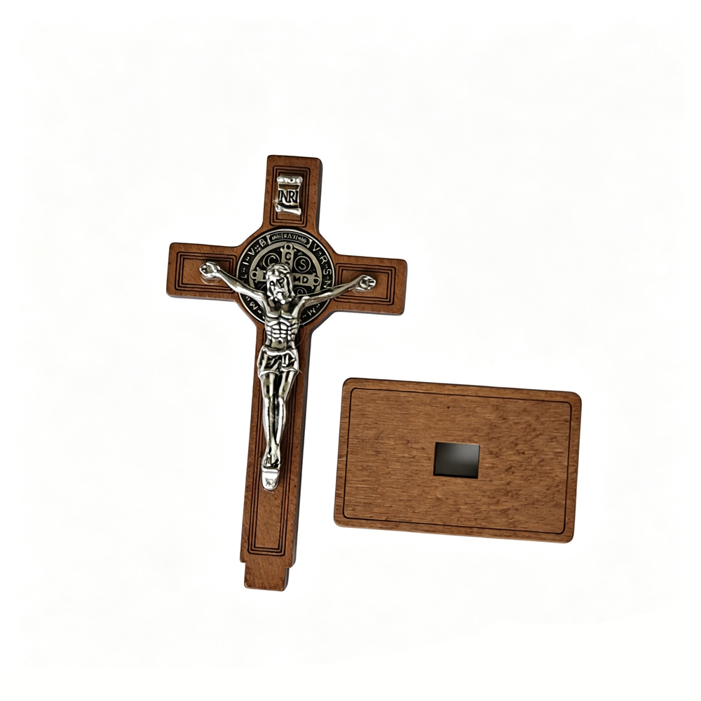 St. Benedikt Stehendes Kruzifi – Home Decor Jesus Bewertung und Preis