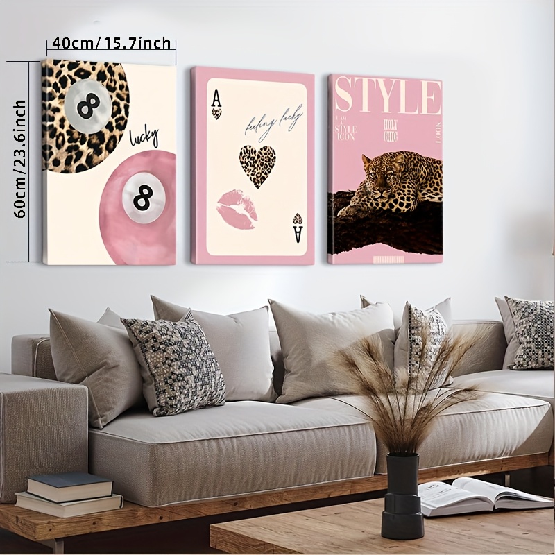 3-teiliger Leoparden-Geparden- – Home Decor Trends Bewertung und Preis