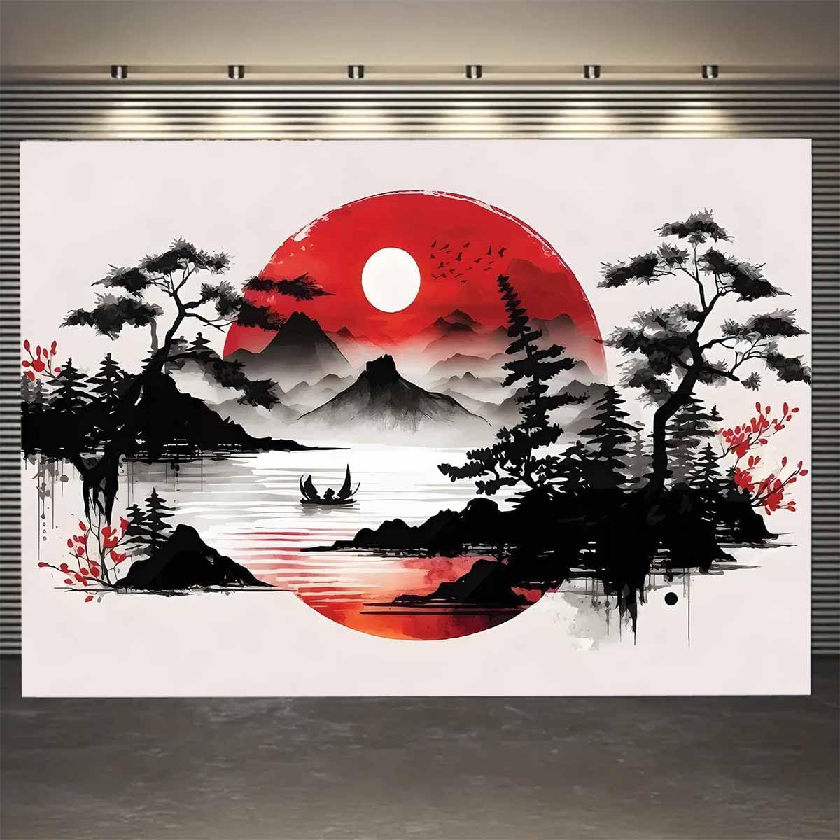 Japanische Berglandschaft Wand – Home Decor Zen Style Bewertung und Preis