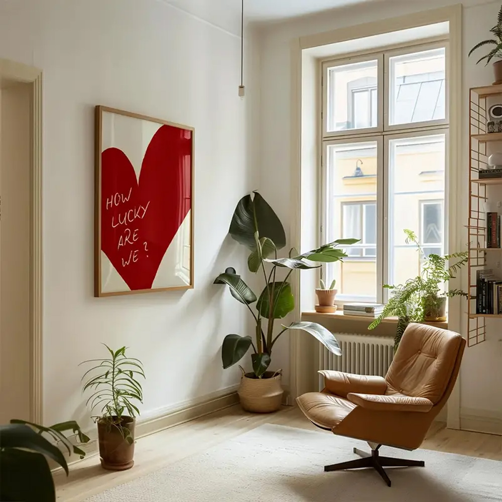 1-teiliges rahmenloses rotes L – Home Decor How To Bewertung und Preis