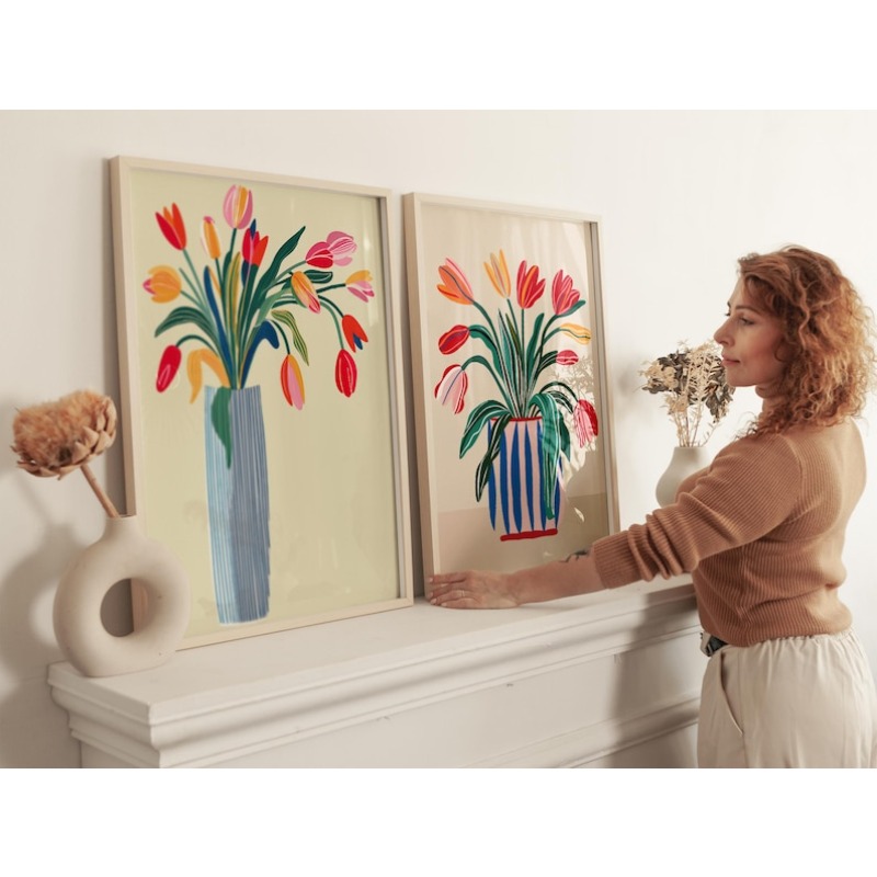 2 Stück Tulpenblumen-Leinwand- – Home Decor Trends Bewertung und Preis