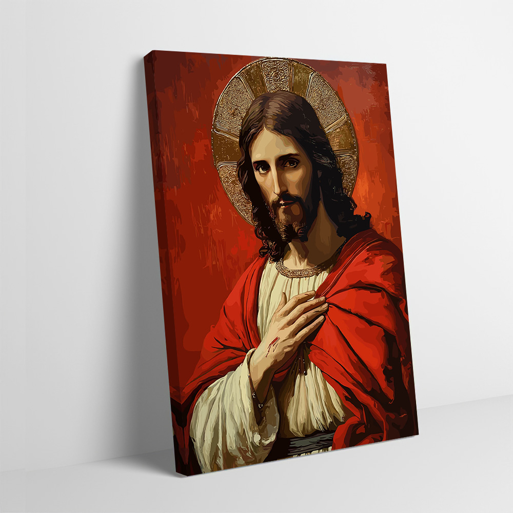 Jesus Christus Porträt mit Gla – Home Decor Jesus Bewertung und Preis