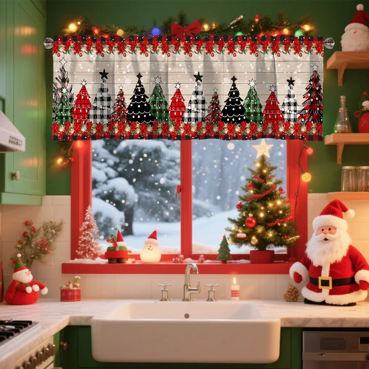 Weihnachts-Kurzvorhang, frohe  – Home Decor Trends 2025 Bewertung und Preis