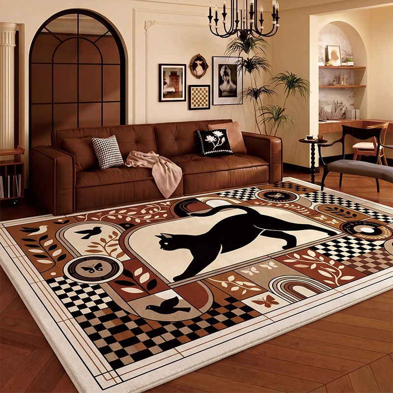 Schachbrettmuster Schwarze Kat – Home Decor Ig Bewertung und Preis