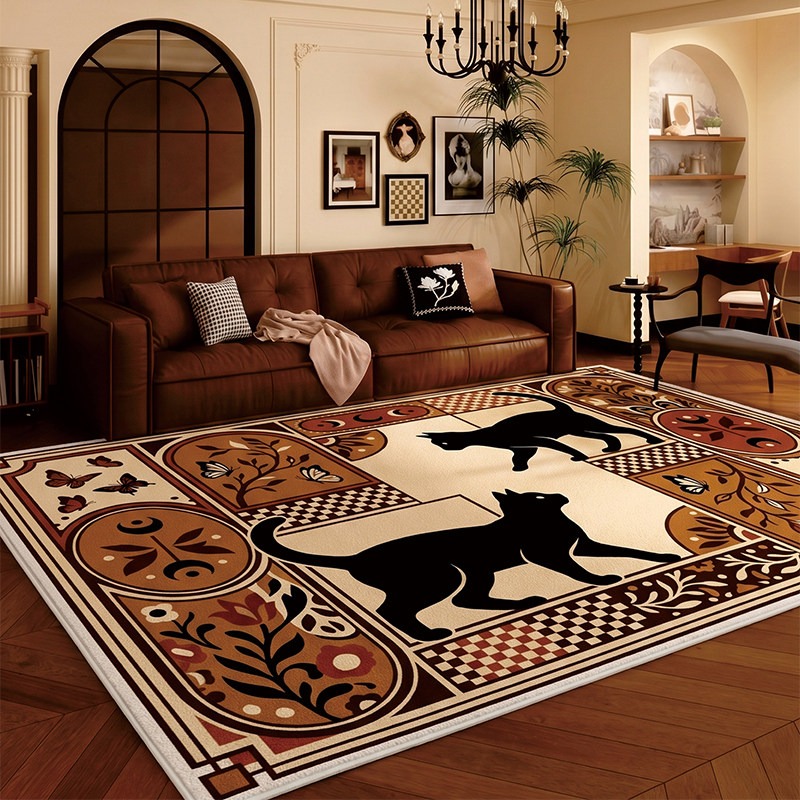 Schachbrettmuster Schwarze Kat – Home Decor Ig Bewertung und Preis