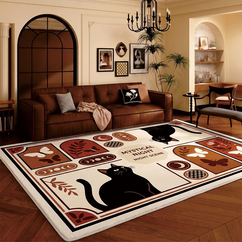 Schachbrettmuster Schwarze Kat – Home Decor Ig Bewertung und Preis